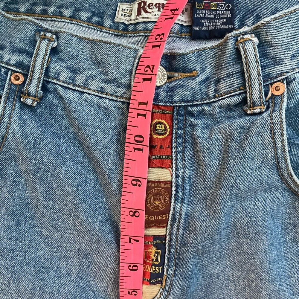 Vintage Request Jeans 2000s 90s 36" Blue Straight Leg Denim Dad Mom Y2K - Picture 6 of 10